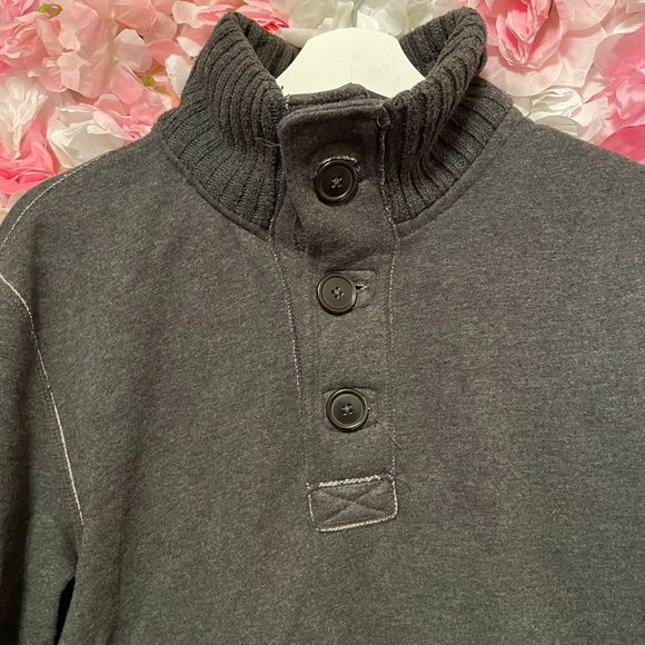 Distillery Apparel Button Up Mock Neck Sz M - Picture 3 of 6